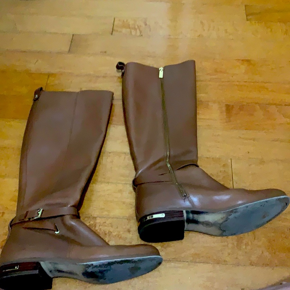 Michael Kors Brown Luggage Leather Boots